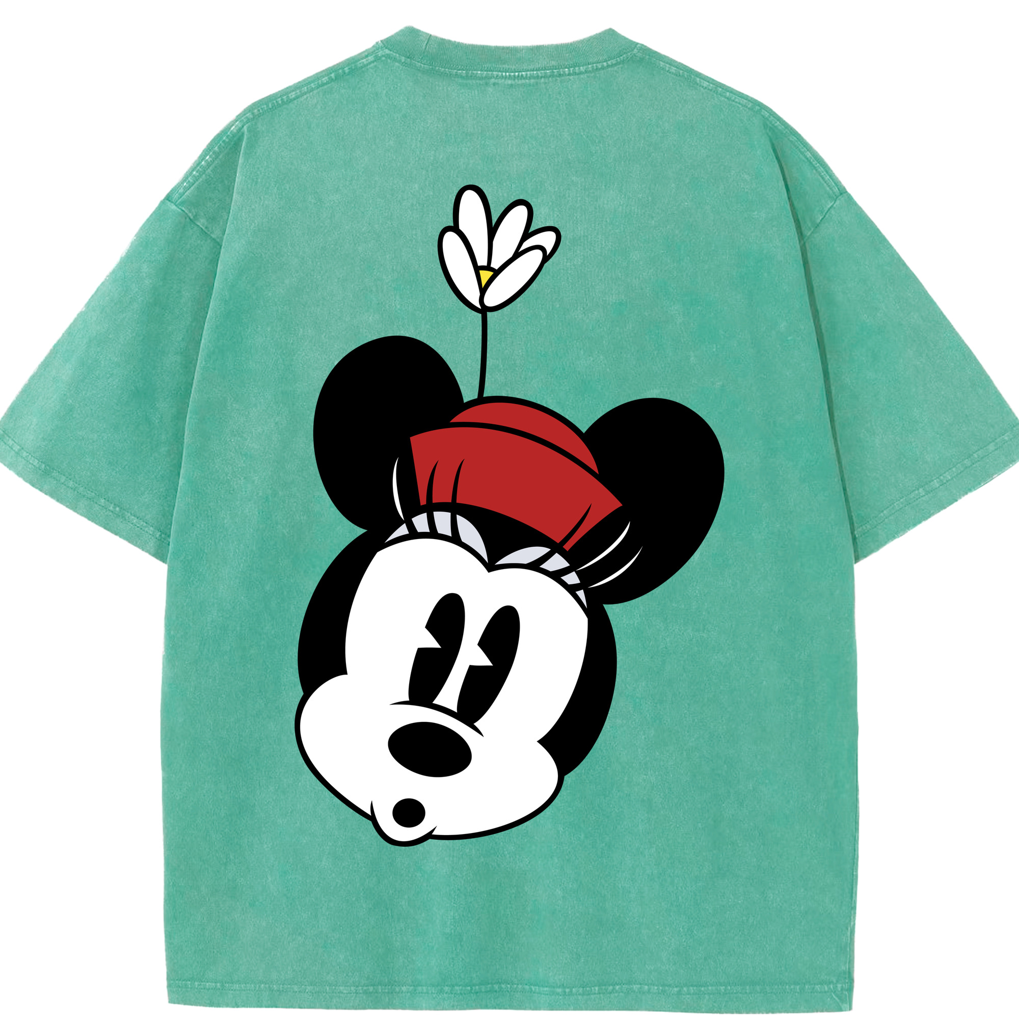（画像用） ミッキーマウス Mickey Mouse 綿100% ヴィンテージ風 半袖Tシャツ（背面プリント）